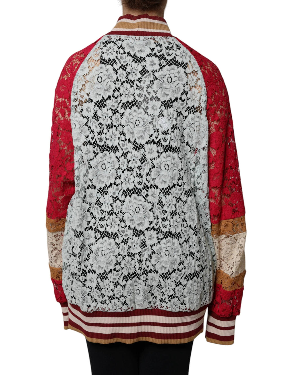 Dolce & Gabbana Multicolor Floral Lace Cardigan Sweater by Dolce & Gabbana