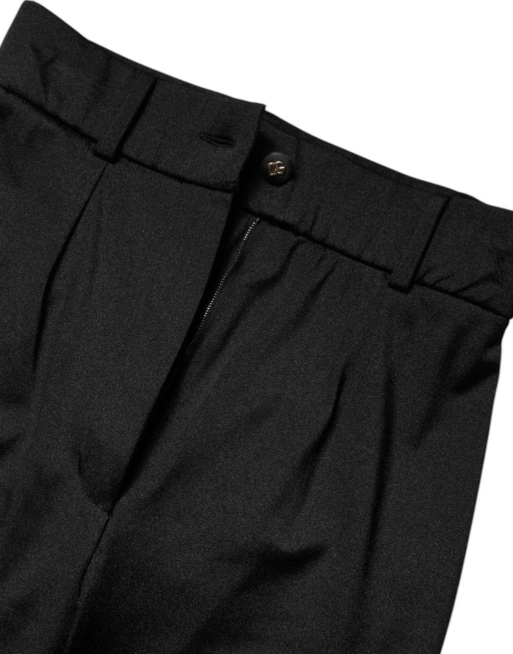 Dolce & Gabbana Black Nylon High Waist Slim Fit Pants by Dolce & Gabbana
