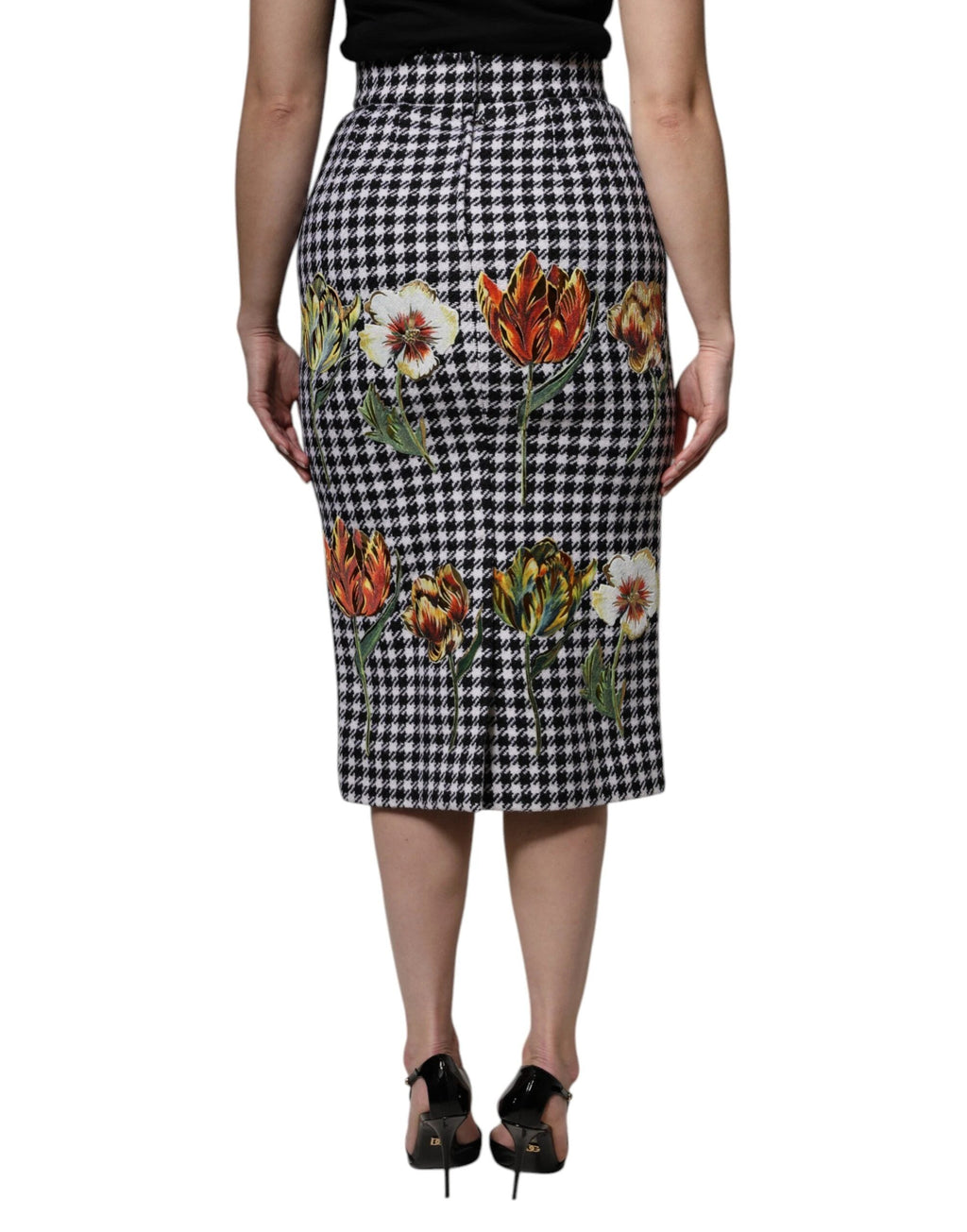 Dolce & Gabbana Multicolor Floral Print High Waist Pencil Cut Skirt by Dolce & Gabbana
