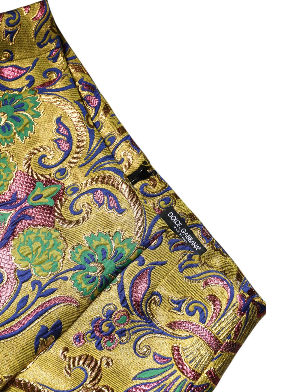 Dolce & Gabbana Multicolor Floral Jacquard Mid Waist Mini Skirt by Dolce & Gabbana