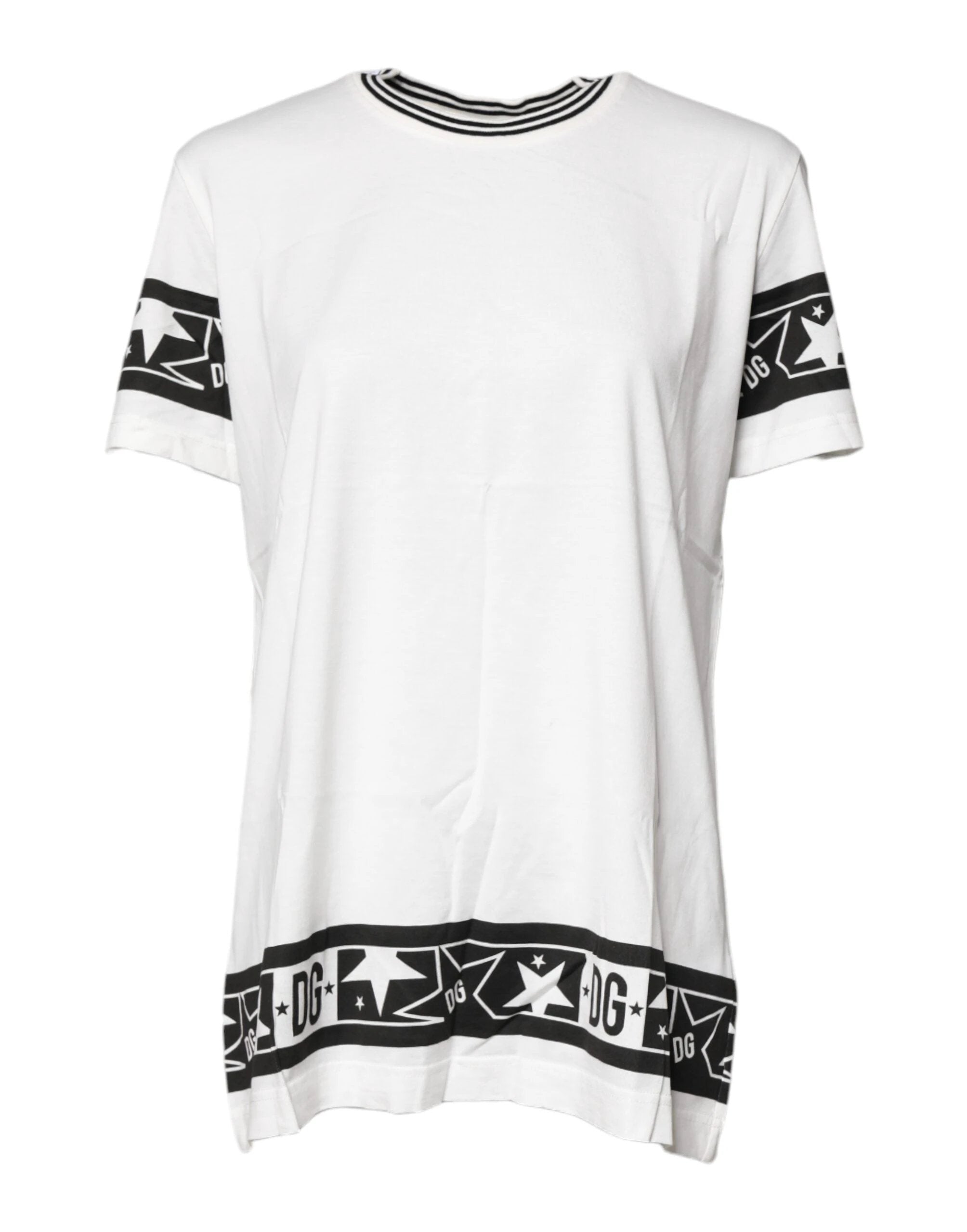 Dolce & Gabbana White #DGMillennials Cotton Crewneck T-shirt by Dolce & Gabbana
