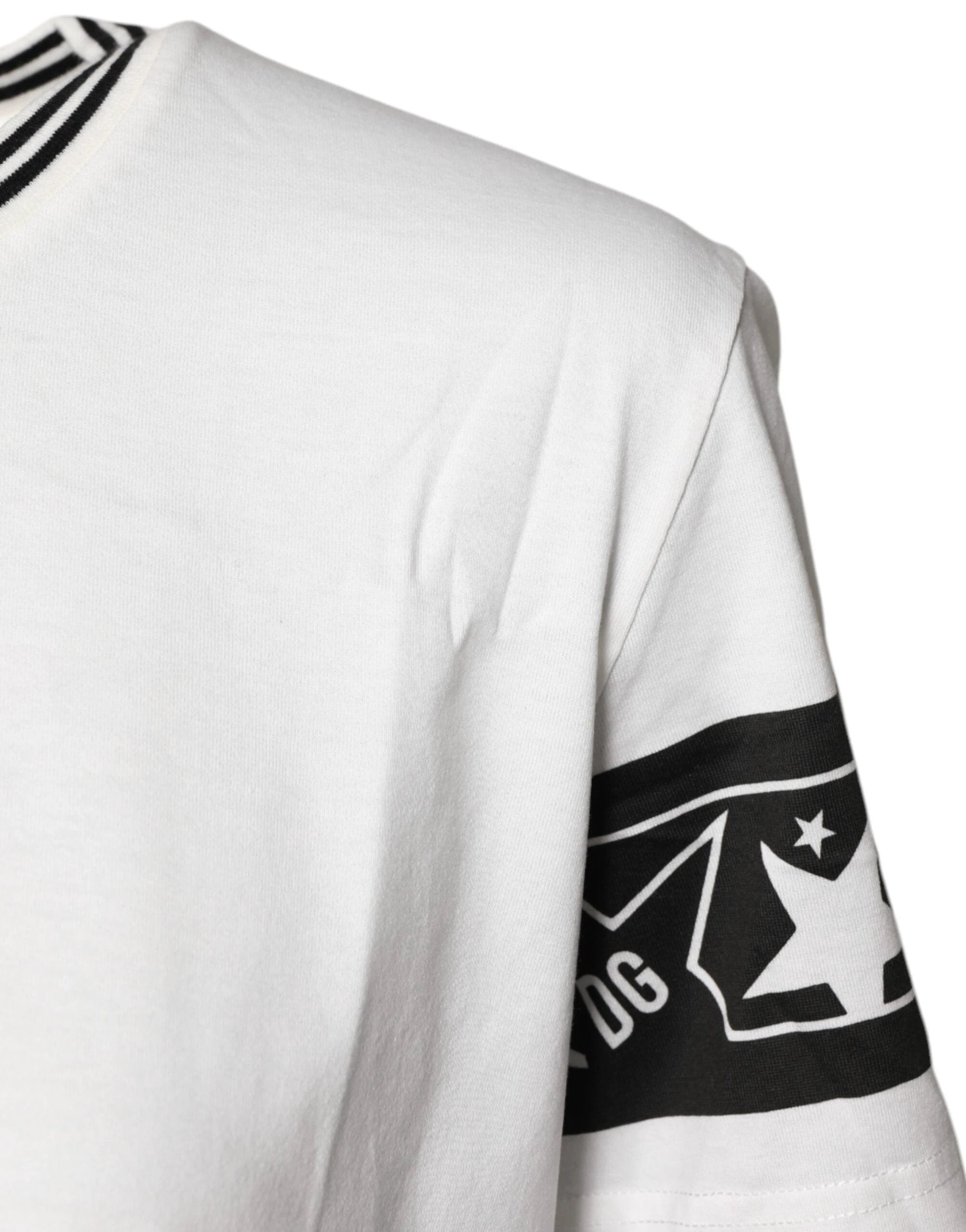 Dolce & Gabbana White #DGMillennials Cotton Crewneck T-shirt by Dolce & Gabbana