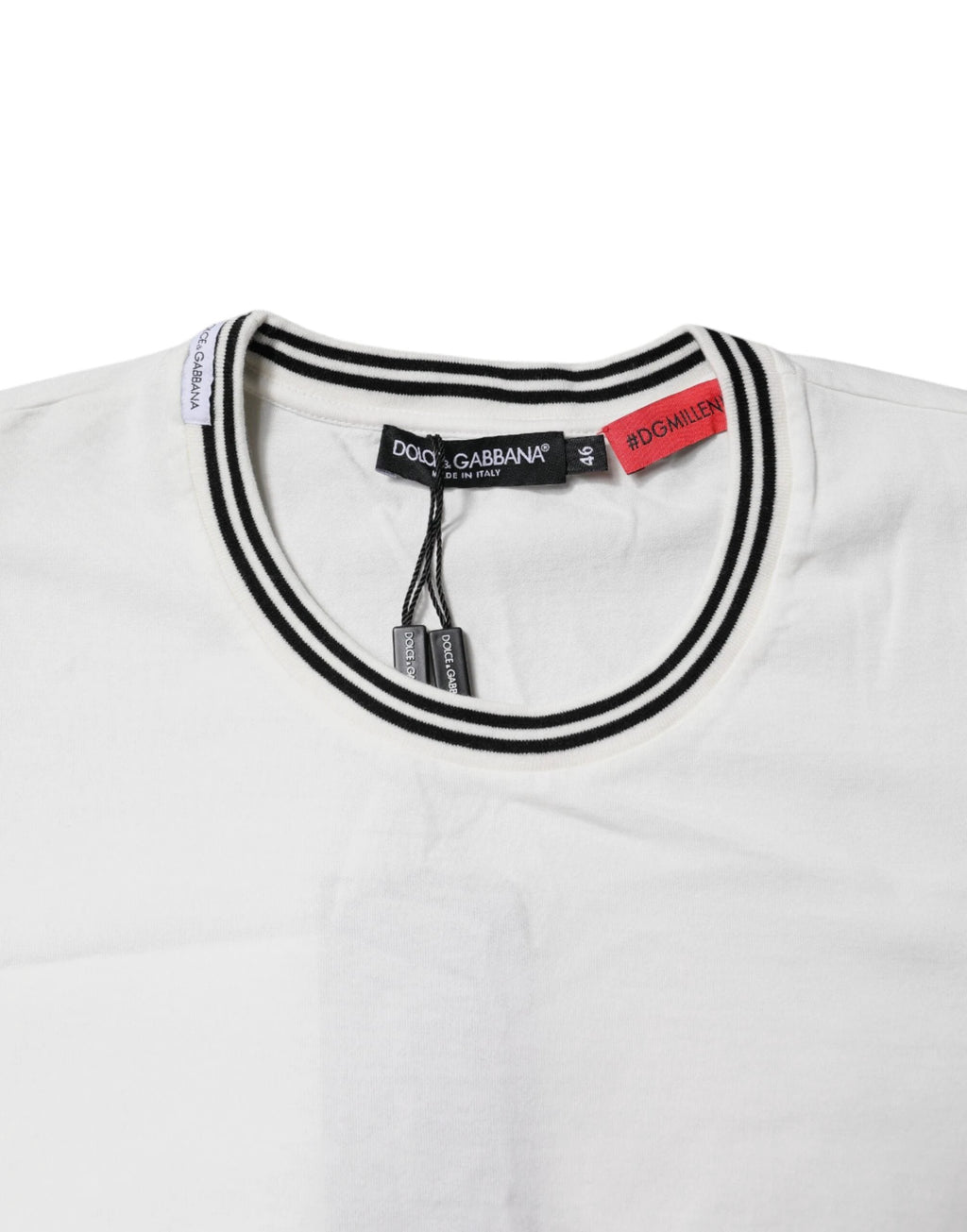 Dolce & Gabbana White #DGMillennials Cotton Crewneck T-shirt by Dolce & Gabbana