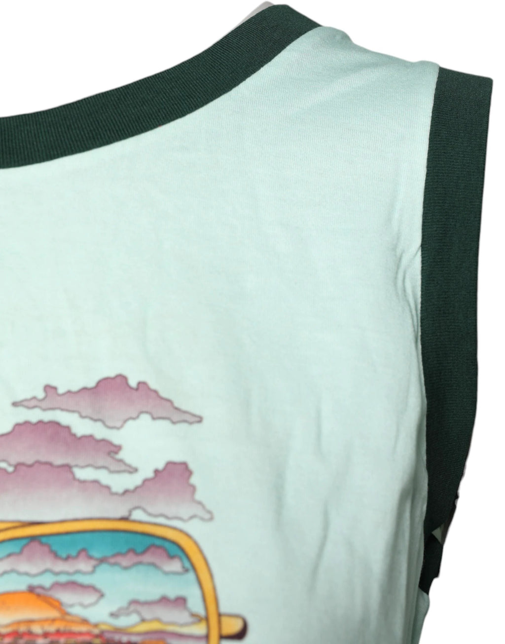 Dolce & Gabbana Light Green Graphic Print Sleeveless Tank T-shirt by Dolce & Gabbana