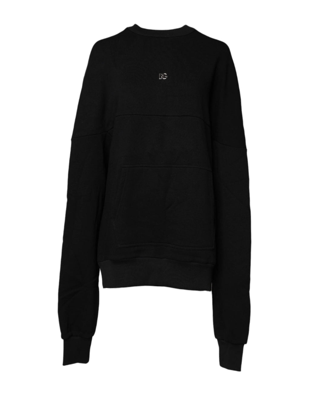 Dolce & Gabbana Black Cotton Crew Neck Sweatshirt Sweater by Dolce & Gabbana