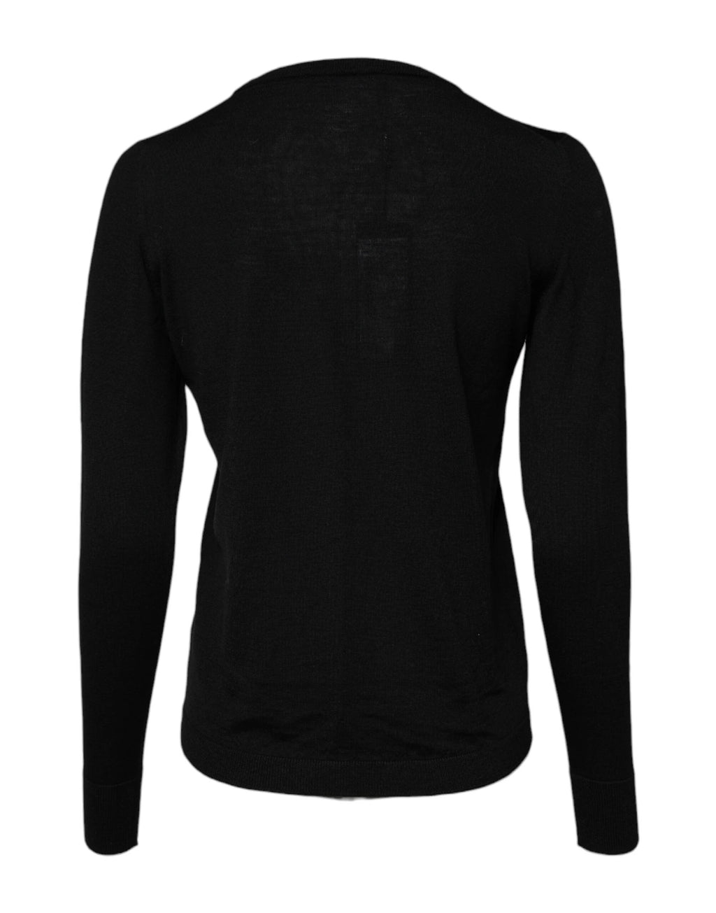 Dolce & Gabbana Black Wool Knit Crew Neck Pullover Sweater by Dolce & Gabbana
