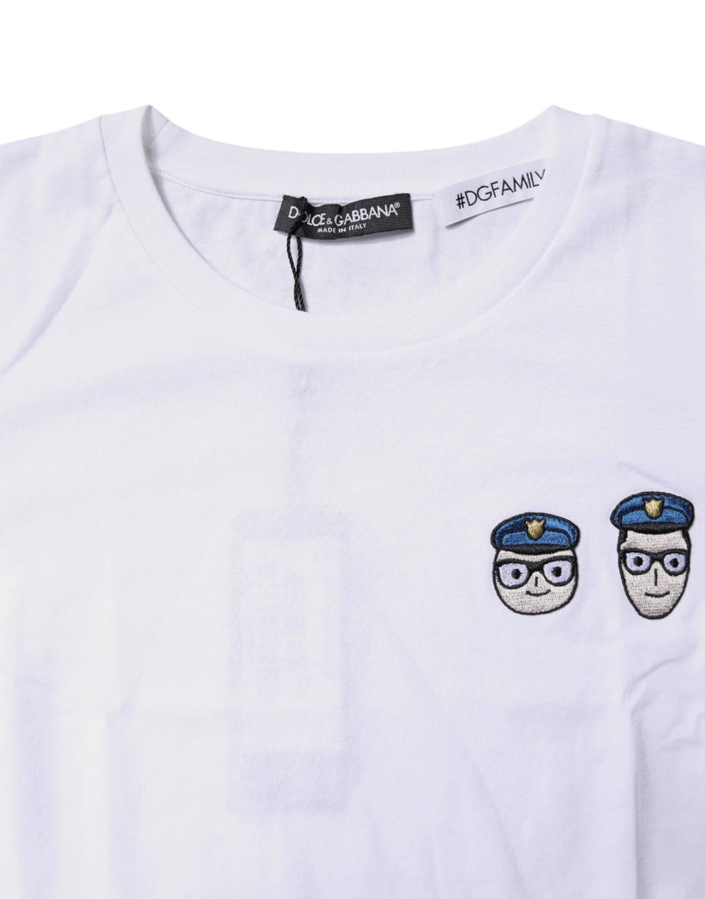 Dolce & Gabbana White #DGFamily Cotton Crew Neck T-shirt by Dolce & Gabbana