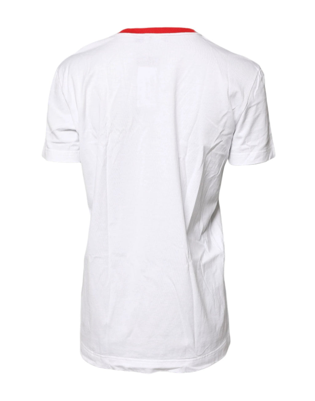 Dolce & Gabbana White Graphic Print Cotton Crew Neck T-shirt by Dolce & Gabbana