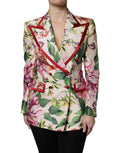Dolce & Gabbana Multicolor Floral Double Breasted Jacket by Dolce & Gabbana