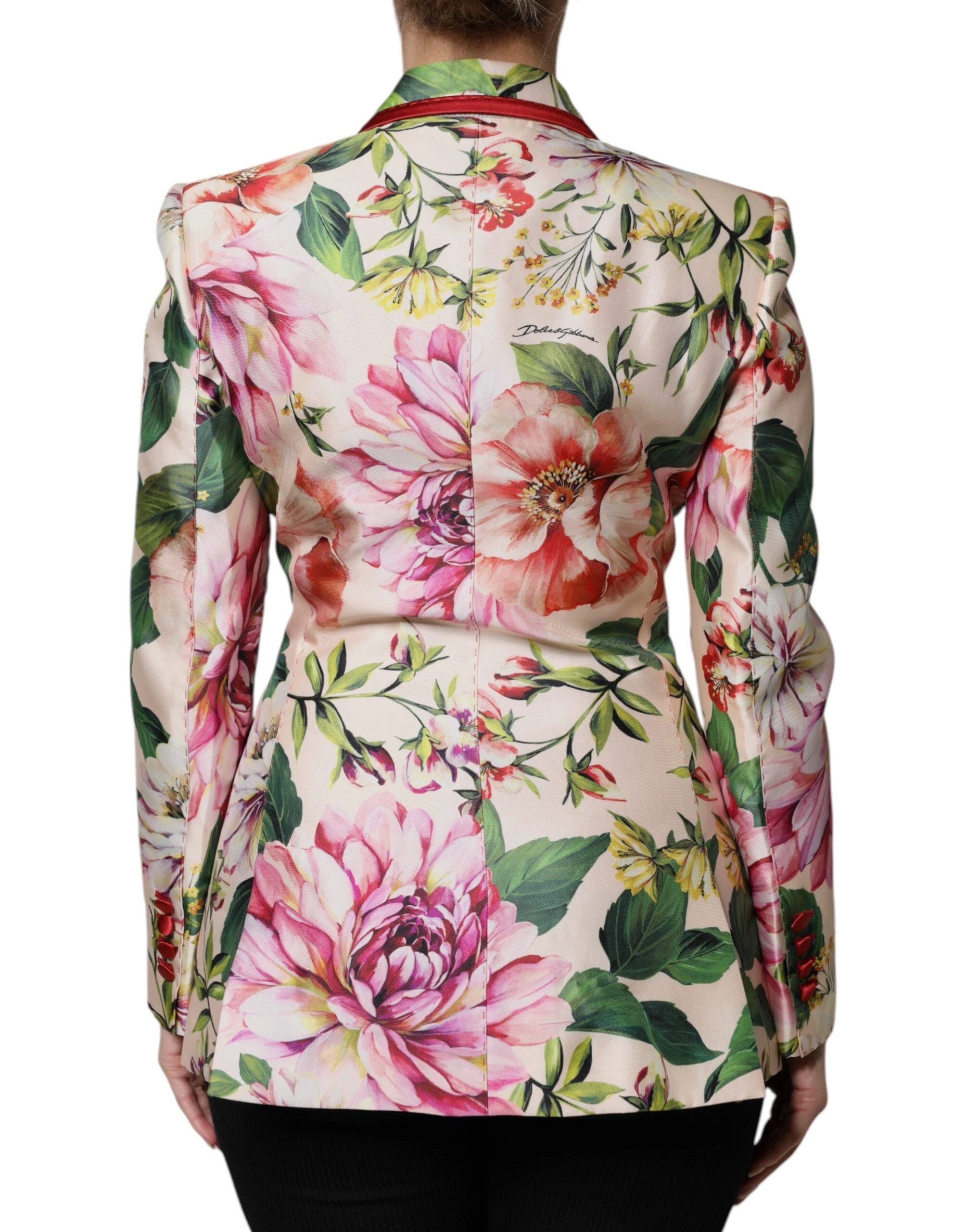 Dolce & Gabbana Multicolor Floral Double Breasted Jacket by Dolce & Gabbana