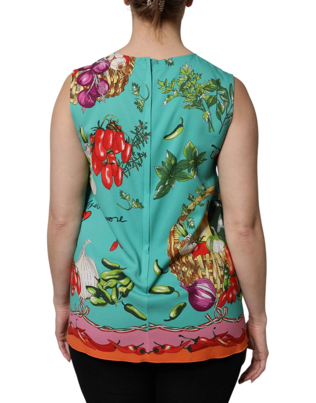 Dolce & Gabbana Multicolor Floral Silk Sleeveless Tank Top by Dolce & Gabbana