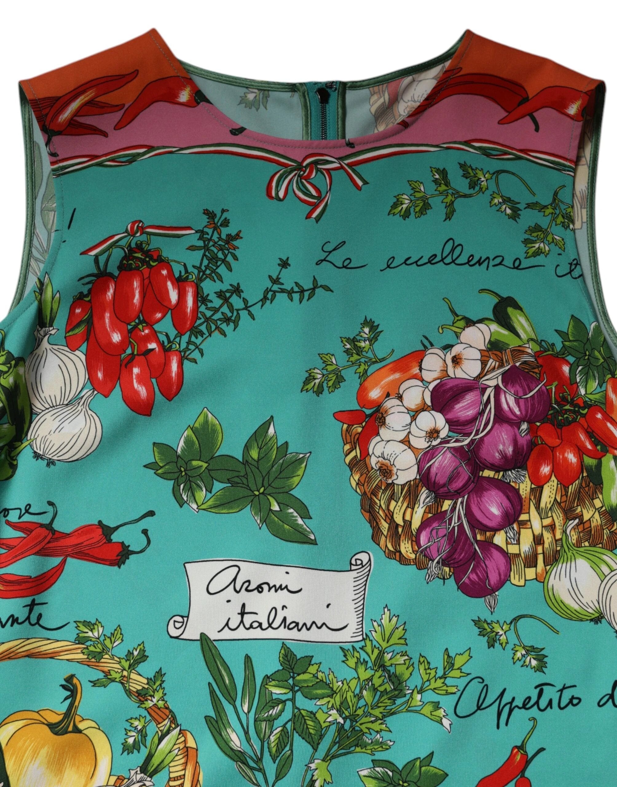 Dolce & Gabbana Multicolor Floral Silk Sleeveless Tank Top by Dolce & Gabbana