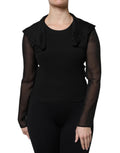 Dolce & Gabbana Black Silk Sheer Long Sleeves Blouse Top by Dolce & Gabbana