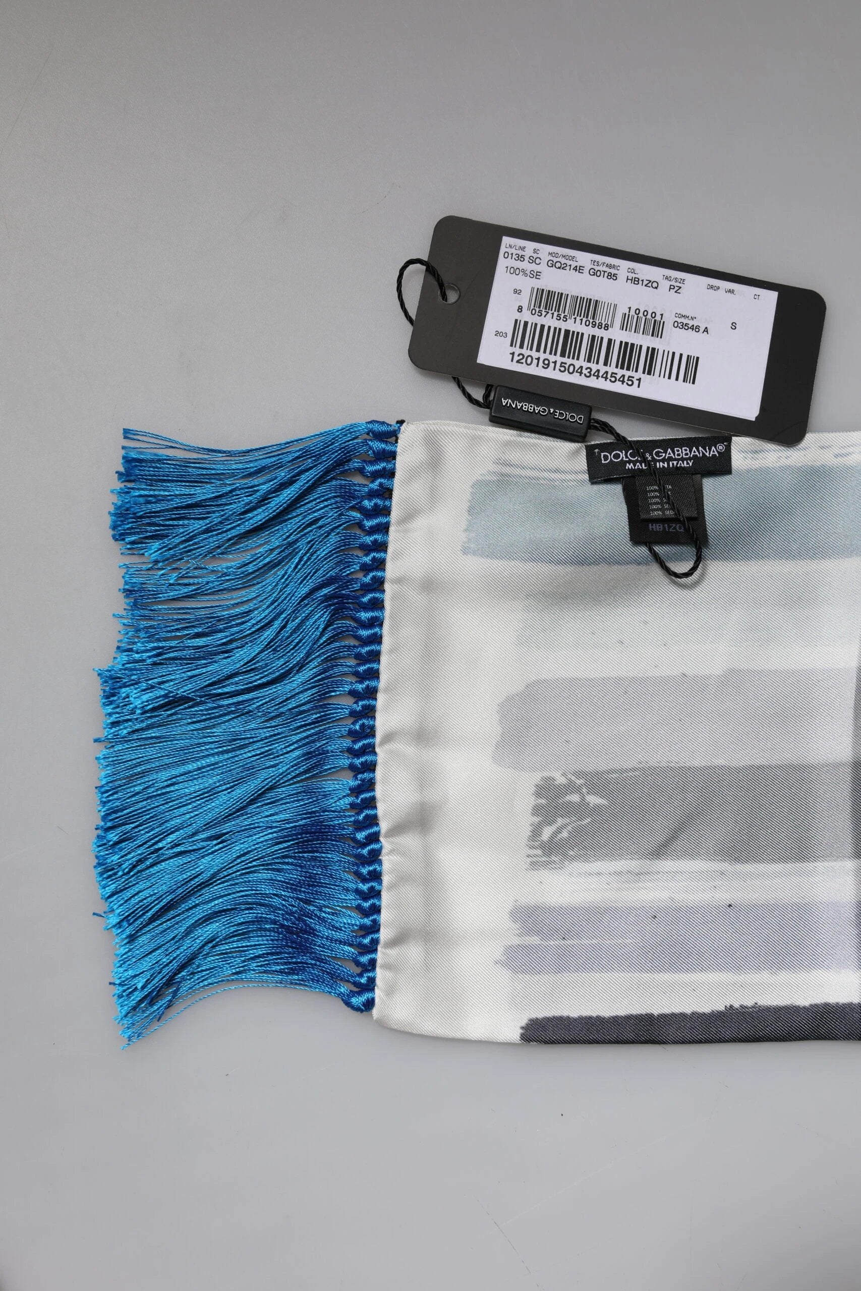 Dolce & Gabbana Multicolor Stripes Silk Fringes Neck Foulard Scarf by Dolce & Gabbana