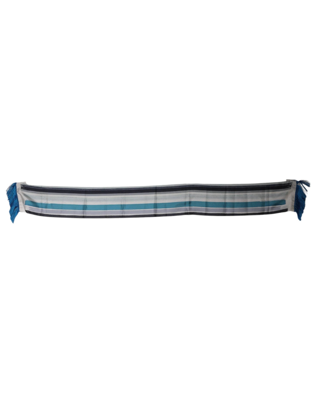 Dolce & Gabbana Multicolor Stripes Silk Fringes Neck Foulard Scarf by Dolce & Gabbana