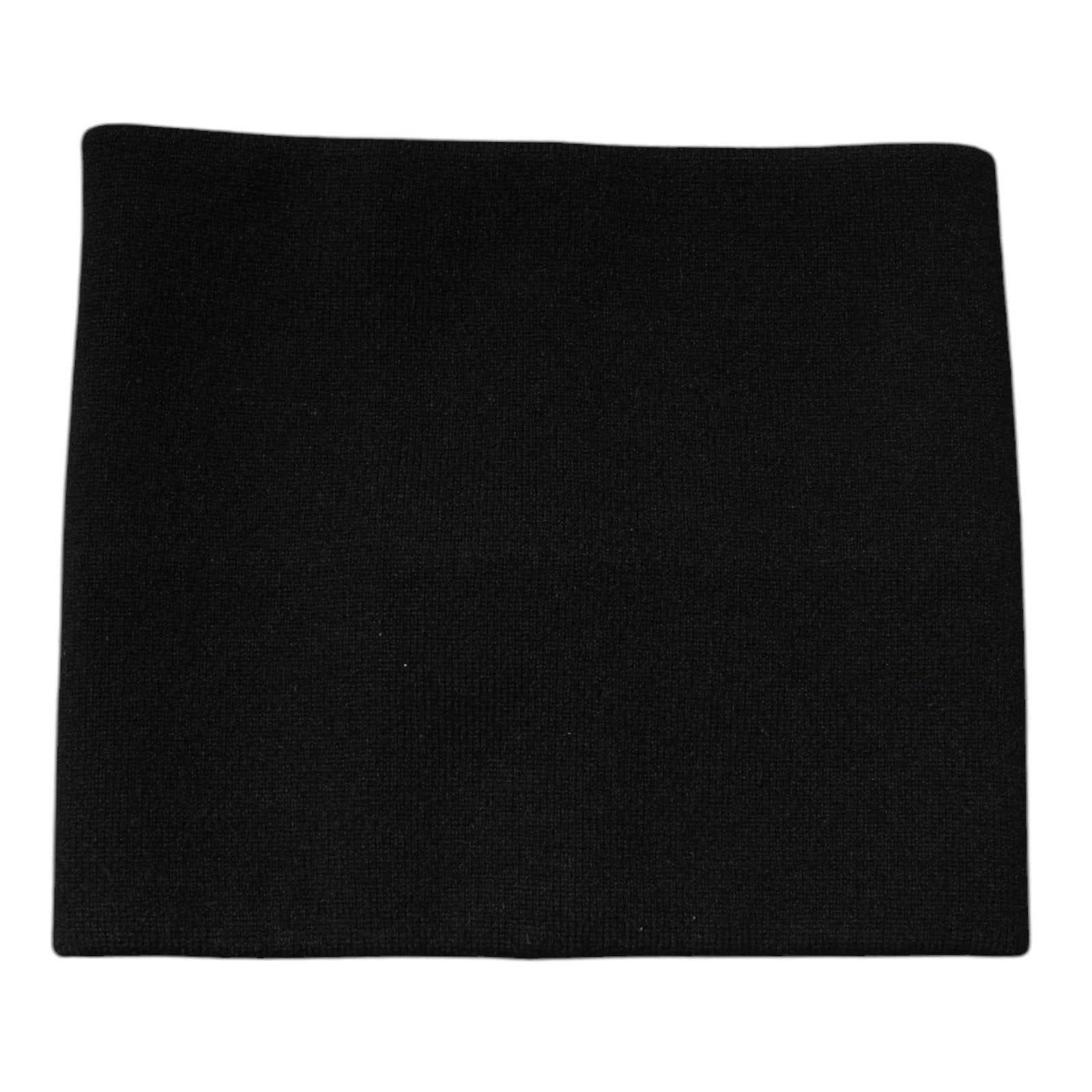 Dolce & Gabbana Black Cashmere Knitted Square Handkerchief Scarf by Dolce & Gabbana