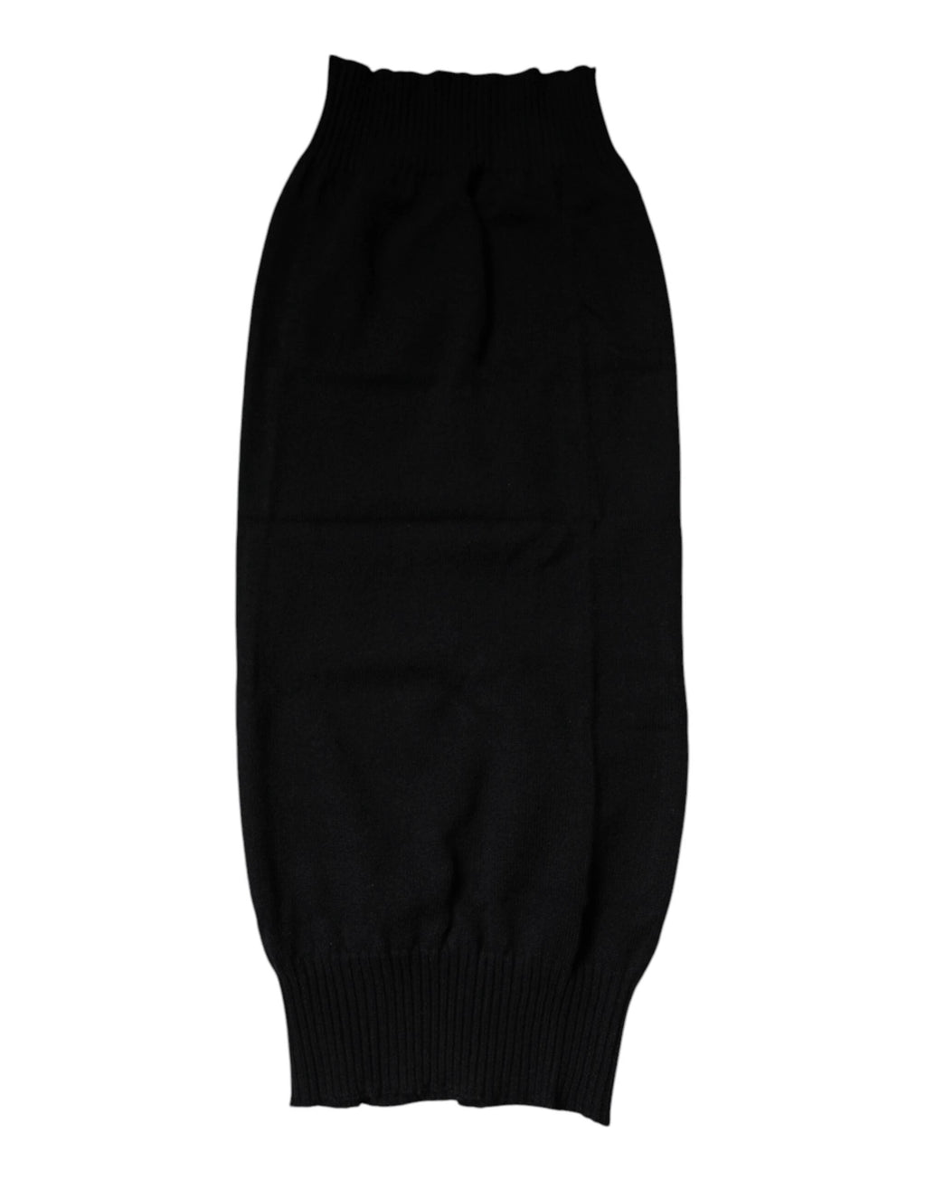 Dolce & Gabbana Black Cashmere Knitted Neck Warmer Foulard Scarf by Dolce & Gabbana