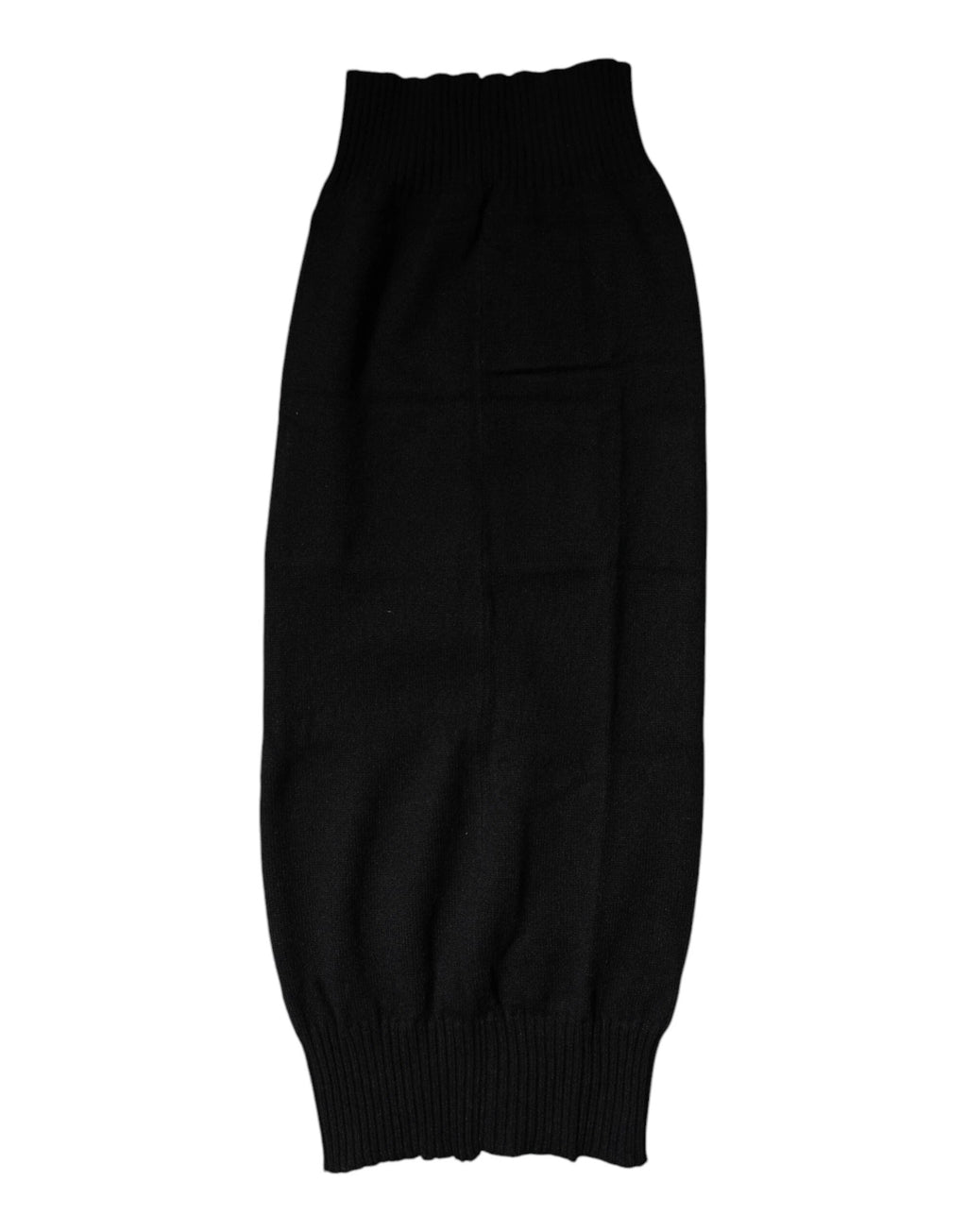 Dolce & Gabbana Black Cashmere Knitted Neck Warmer Foulard Scarf by Dolce & Gabbana