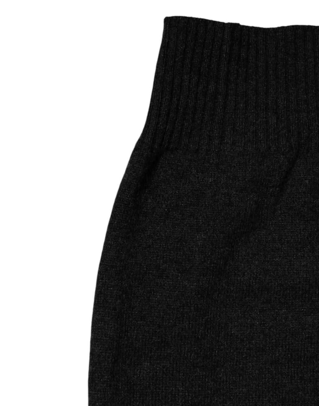 Dolce & Gabbana Black Cashmere Knitted Neck Warmer Foulard Scarf by Dolce & Gabbana