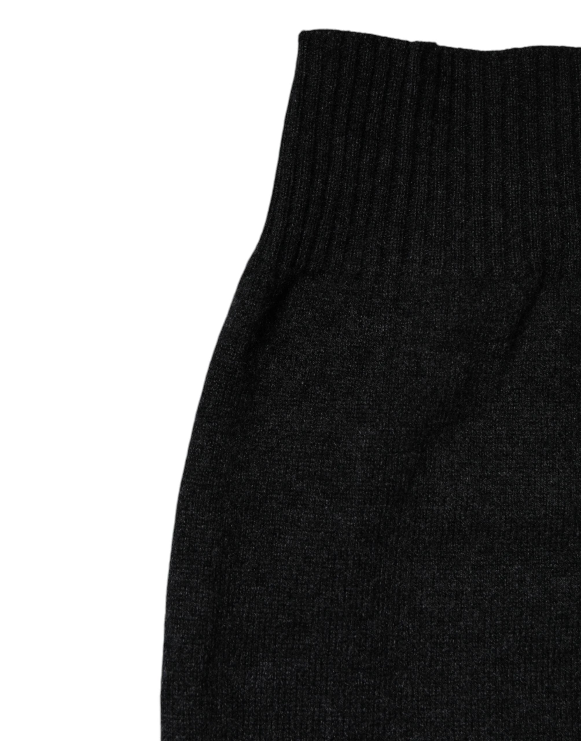 Dolce & Gabbana Black Cashmere Knitted Neck Warmer Foulard Scarf by Dolce & Gabbana