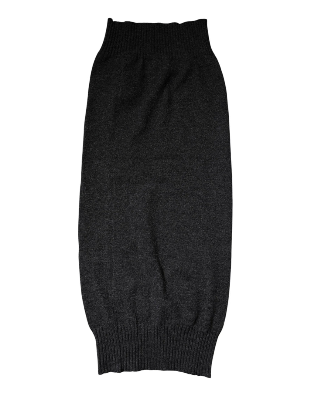 Dolce & Gabbana Black Cashmere Knitted Neck Warmer Foulard Scarf by Dolce & Gabbana