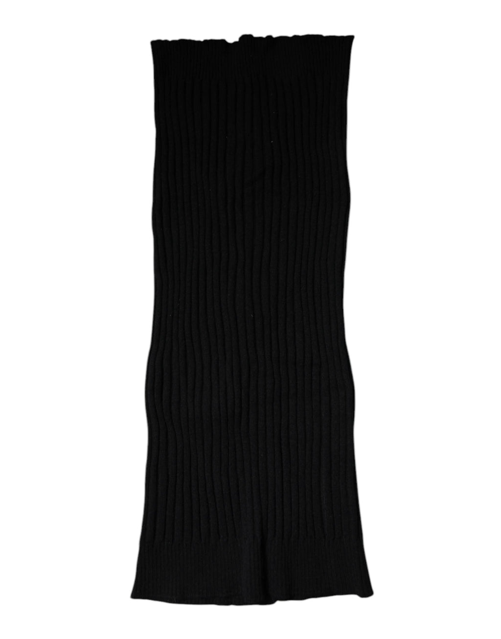 Dolce & Gabbana Black Cashmere Knitted Neck Warmer Foulard Scarf by Dolce & Gabbana