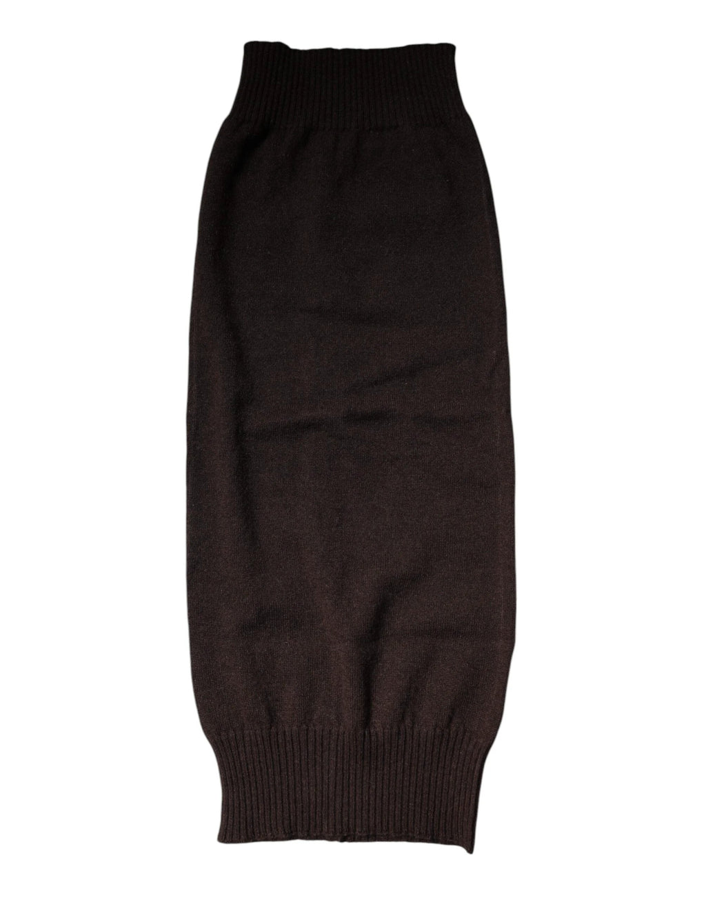 Dolce & Gabbana Brown Cashmere Knitted Neck Warmer Foulard Scarf by Dolce & Gabbana