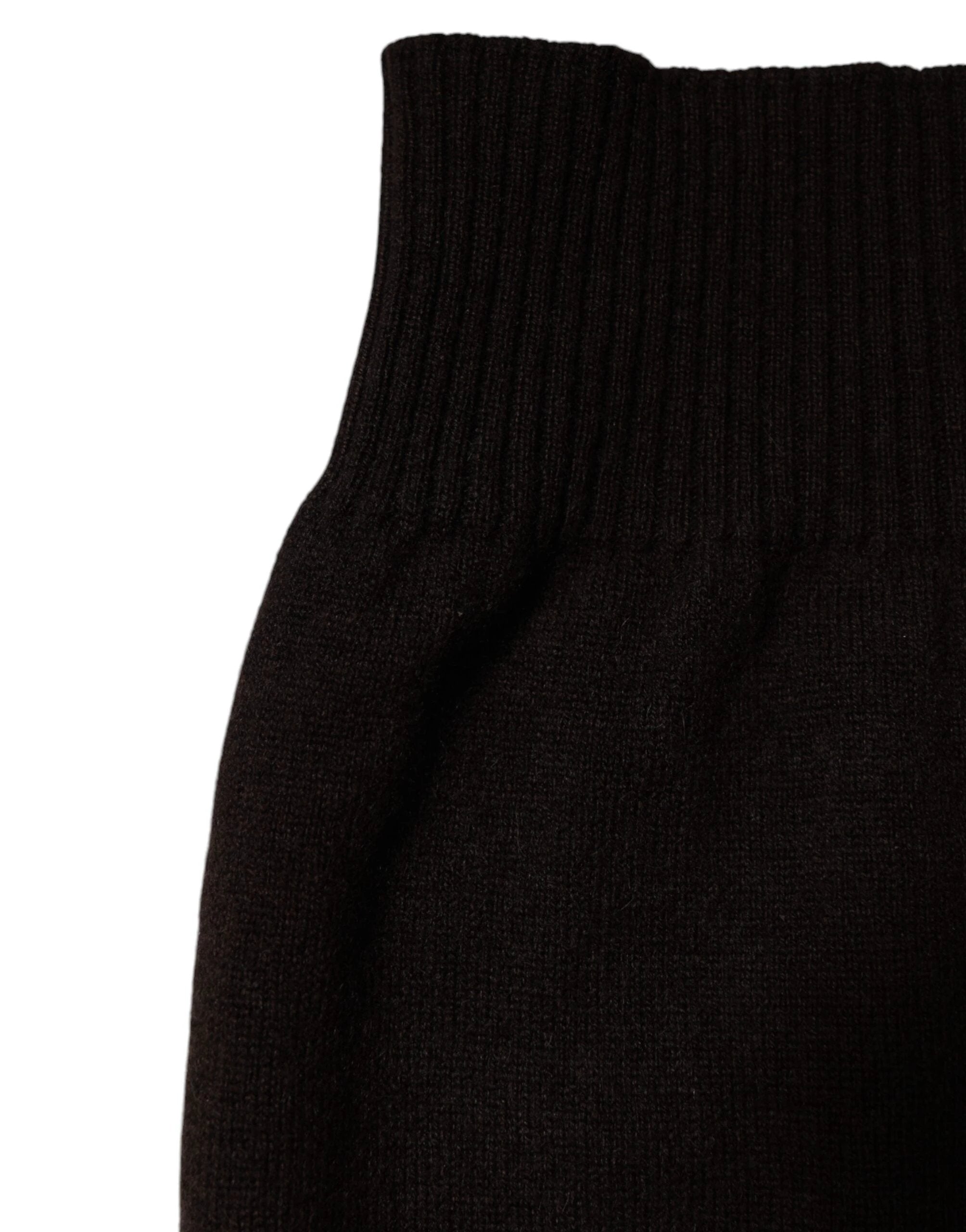 Dolce & Gabbana Brown Cashmere Knitted Neck Warmer Foulard Scarf by Dolce & Gabbana