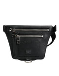 Dolce & Gabbana Black Calfskin Logo Plaque Belt Waist Men Fanny Pack Bag by Dolce & Gabbana