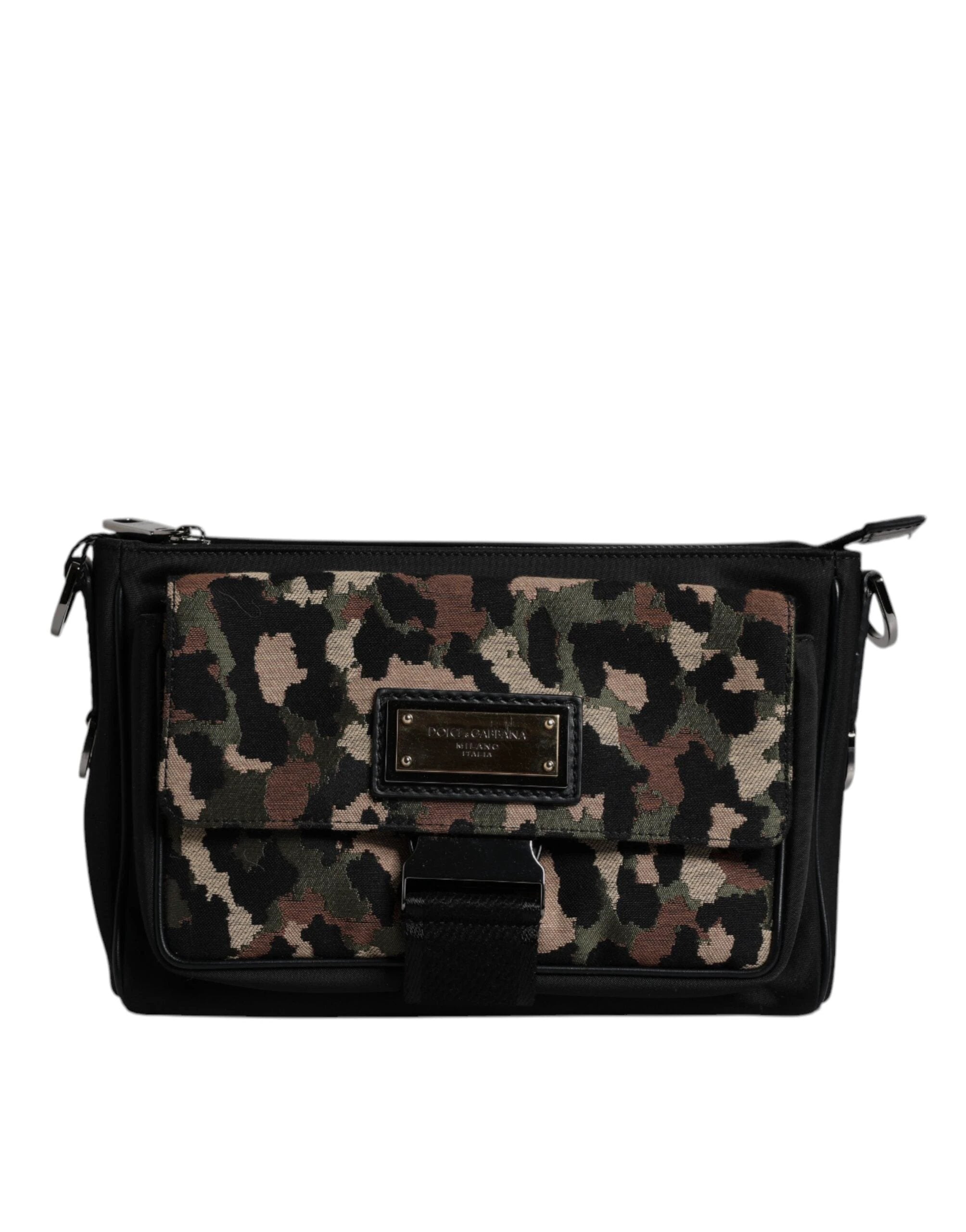 Dolce & Gabbana Multicolor Leopard Jacquard Crossbody Bag by Dolce & Gabbana