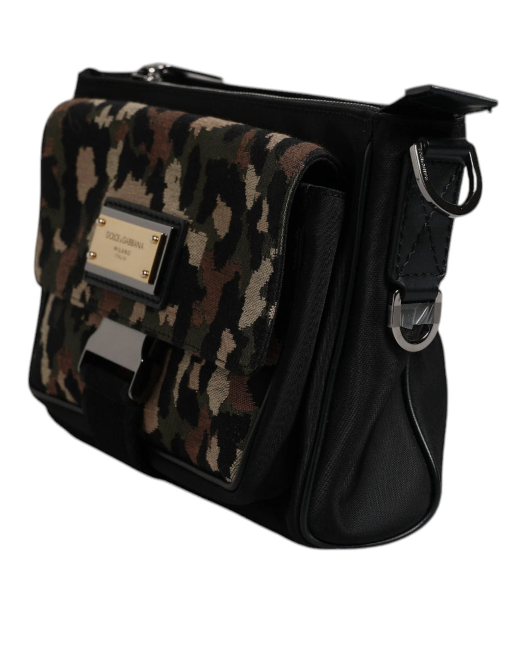 Dolce & Gabbana Multicolor Leopard Jacquard Crossbody Bag by Dolce & Gabbana