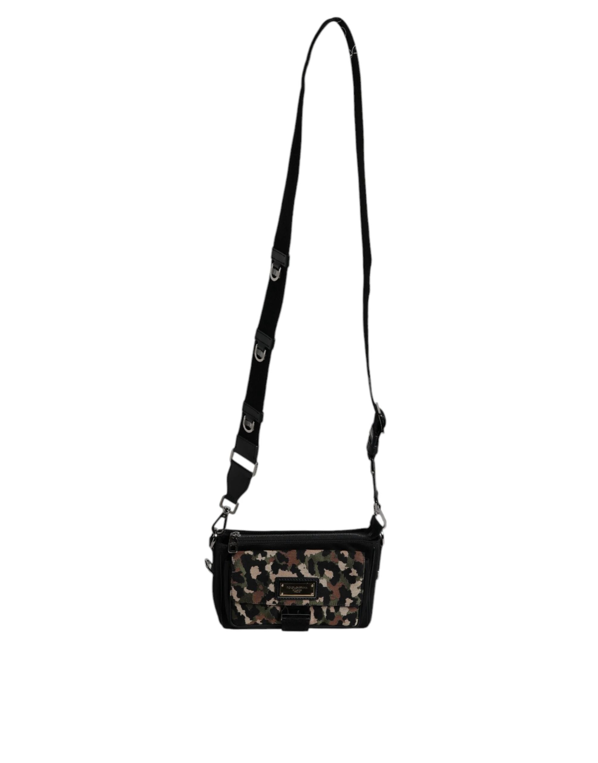 Dolce & Gabbana Multicolor Leopard Jacquard Crossbody Bag by Dolce & Gabbana