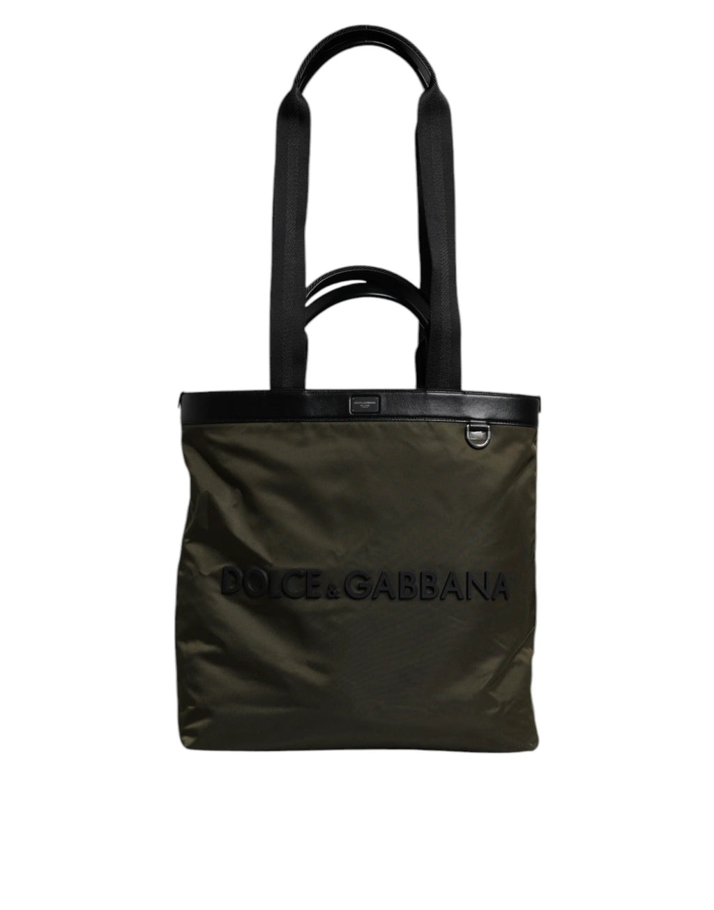 Dolce & Gabbana Military Green Nylon Shoulder Strap Tote Bag by Dolce & Gabbana