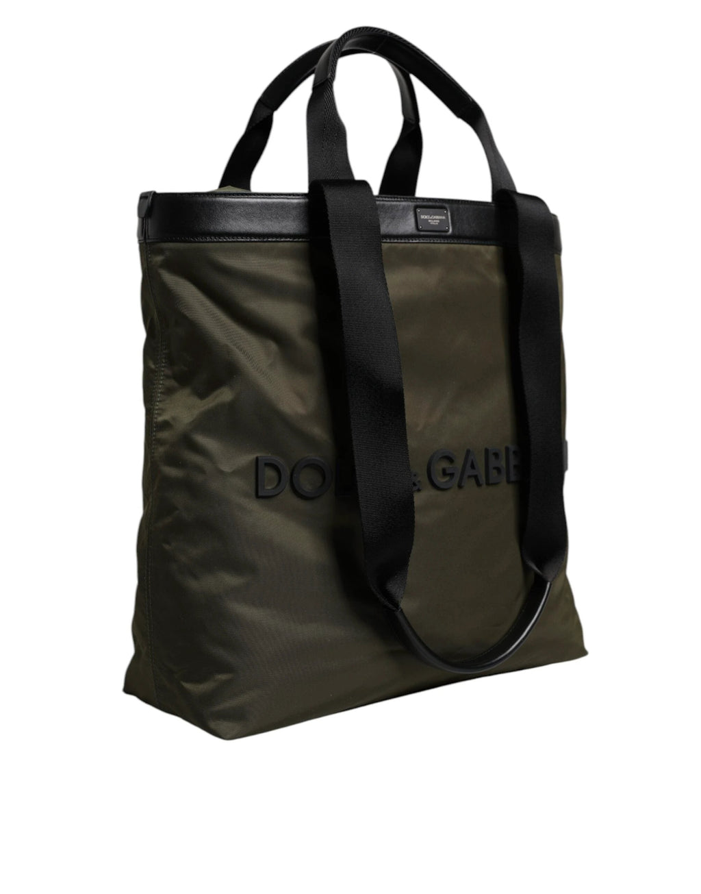 Dolce & Gabbana Military Green Nylon Shoulder Strap Tote Bag by Dolce & Gabbana