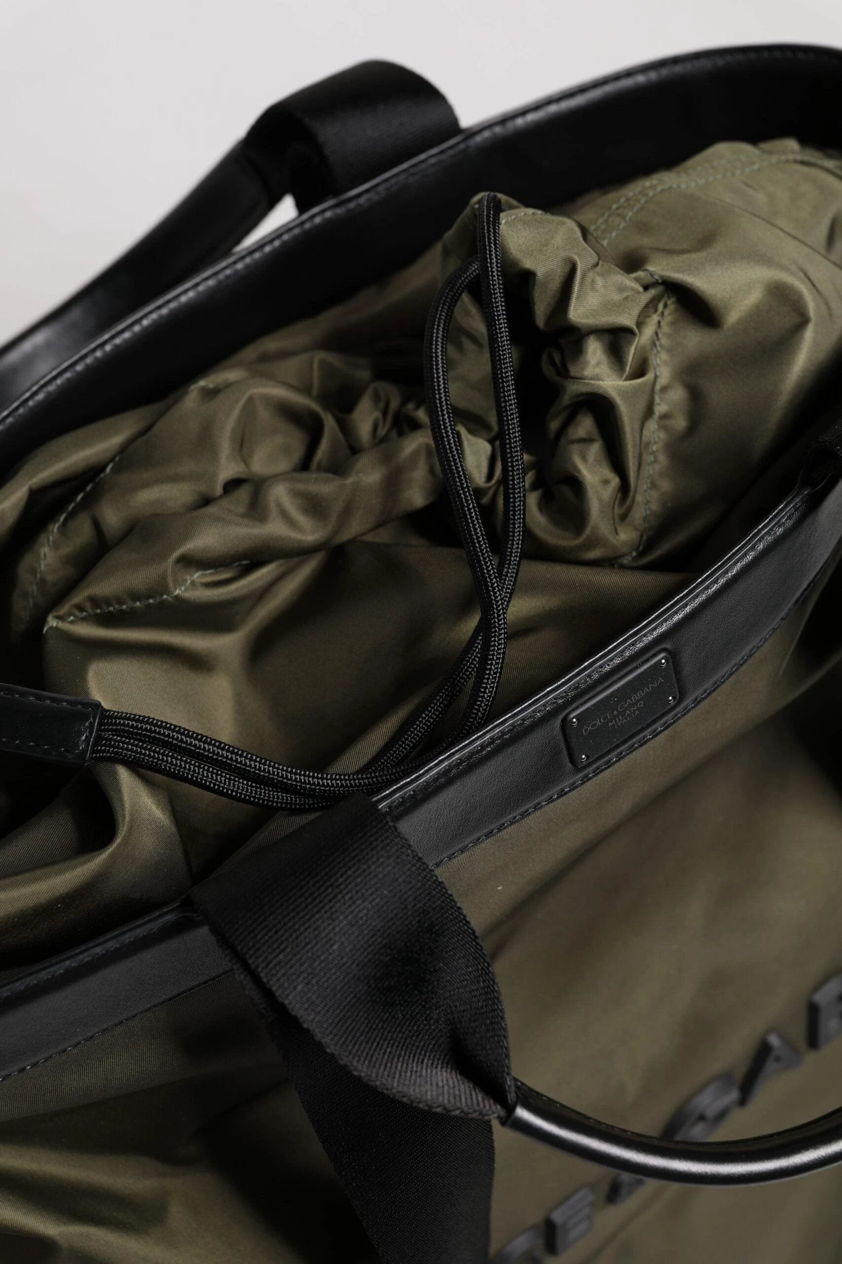 Dolce & Gabbana Military Green Nylon Shoulder Strap Tote Bag by Dolce & Gabbana