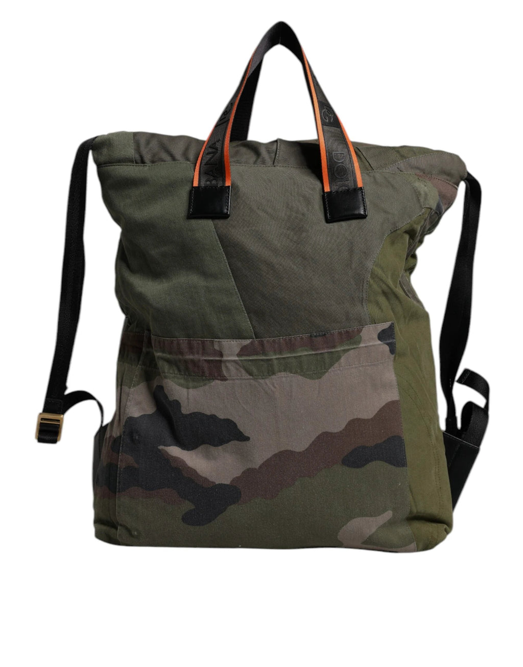 Dolce & Gabbana Military Green Patchwork Rucksack Backpack Bag by Dolce & Gabbana