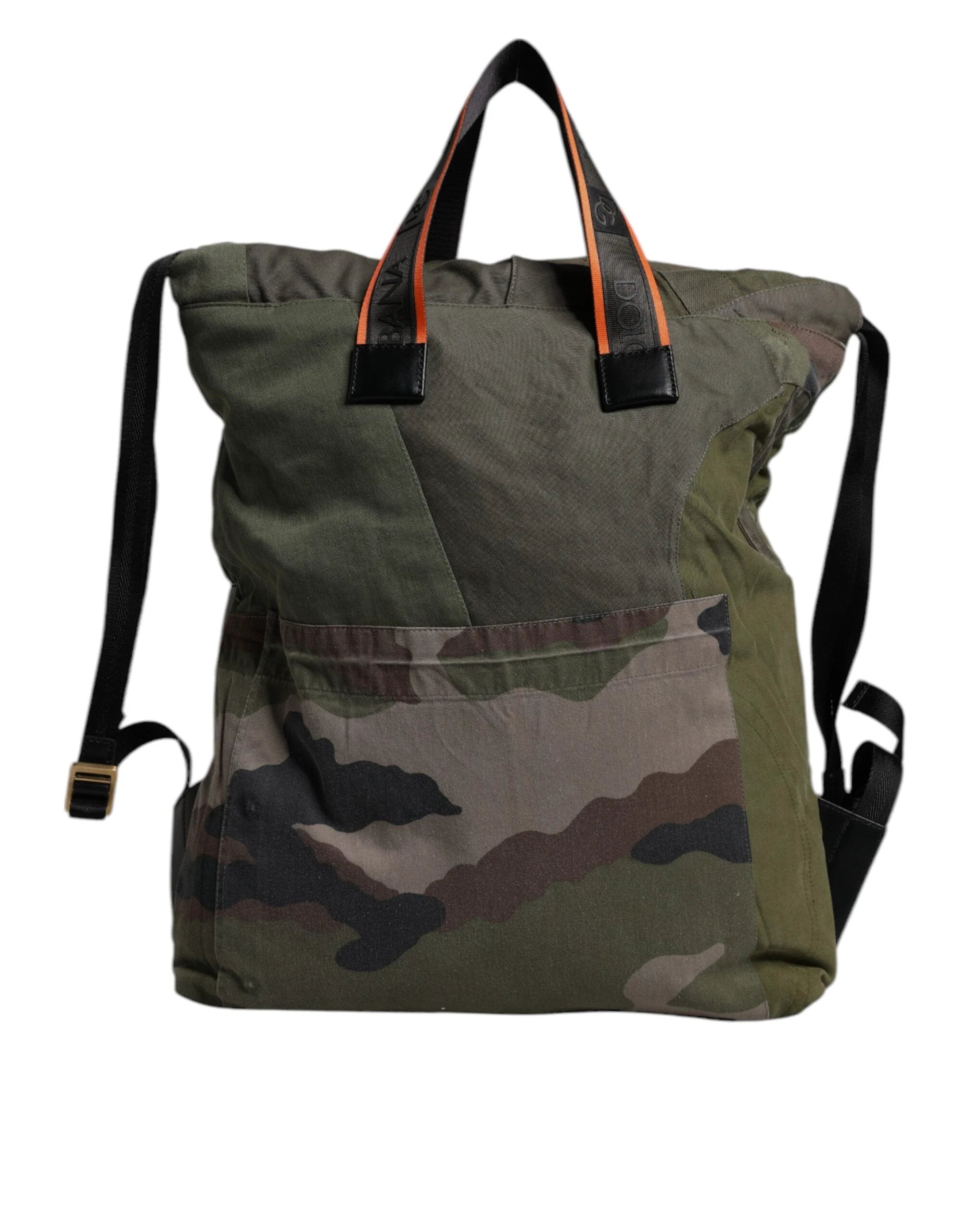 Dolce & Gabbana Military Green Patchwork Rucksack Backpack Bag by Dolce & Gabbana