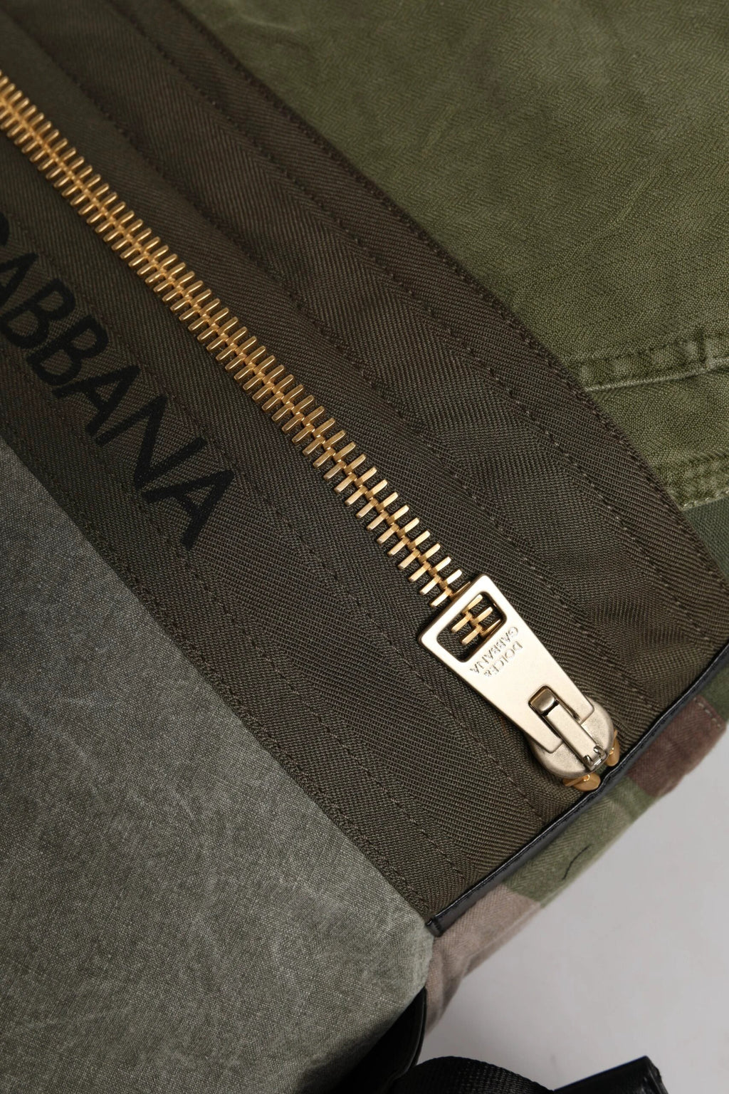 Dolce & Gabbana Military Green Patchwork Rucksack Backpack Bag by Dolce & Gabbana