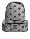 Dolce & Gabbana Polyester Gray Black DG Logo Plaque Backpack Bag by Dolce & Gabbana