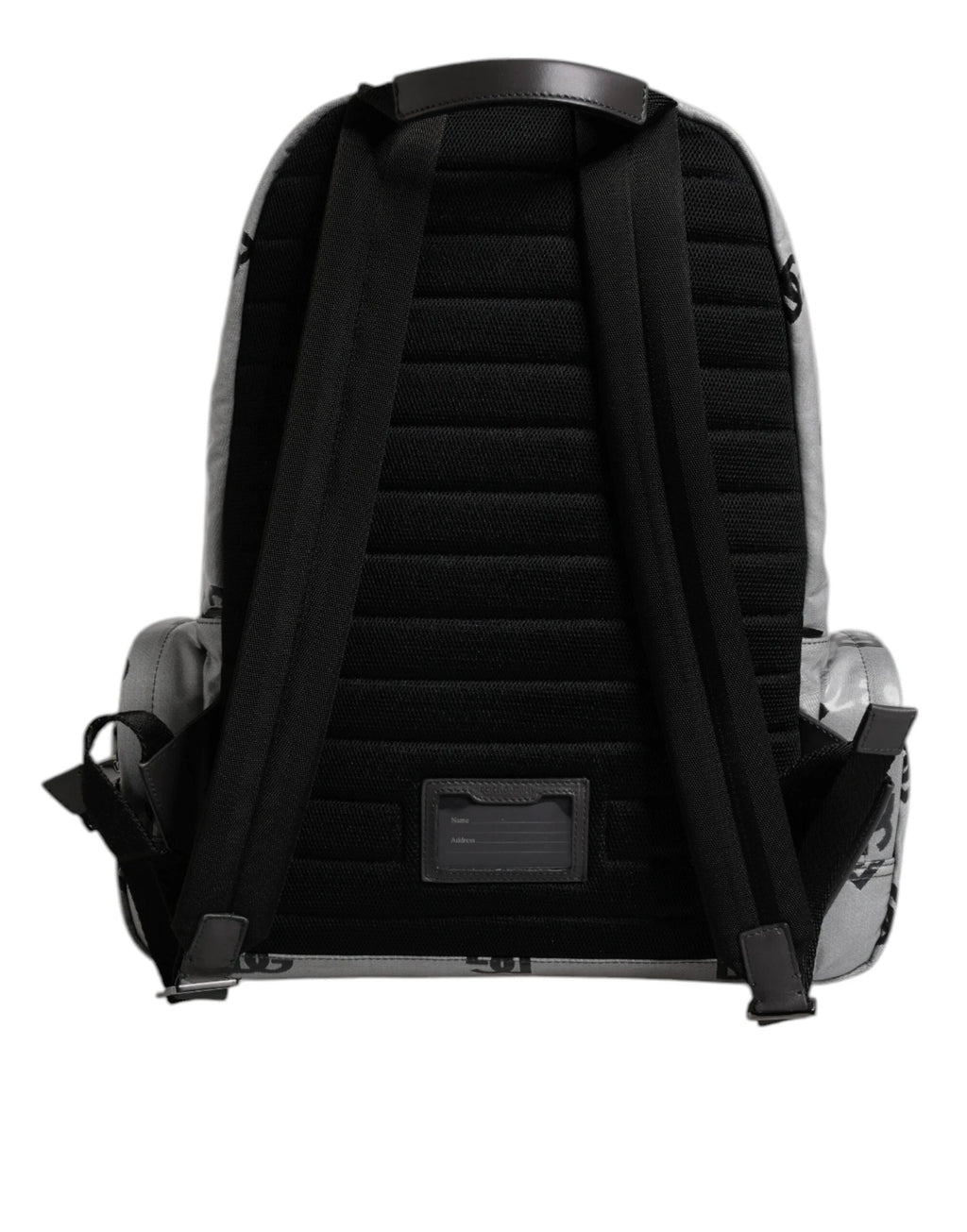 Dolce & Gabbana Polyester Gray Black DG Logo Plaque Backpack Bag by Dolce & Gabbana