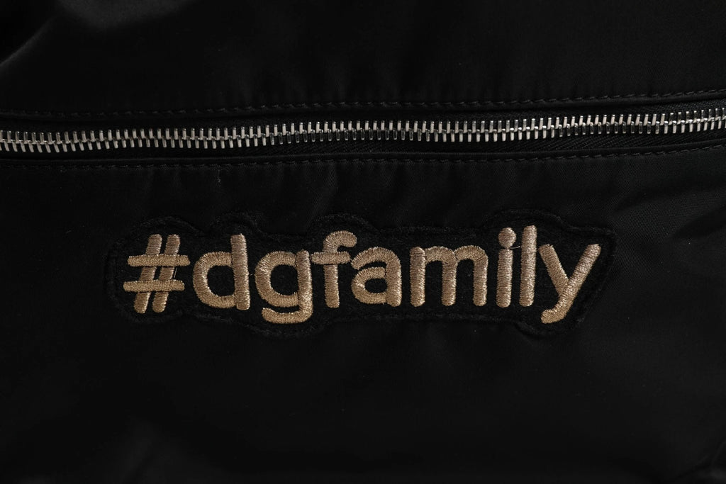 Dolce & Gabbana Black Nylon #DGFAMILY Embellished Backpack VULCANO Bag by Dolce & Gabbana
