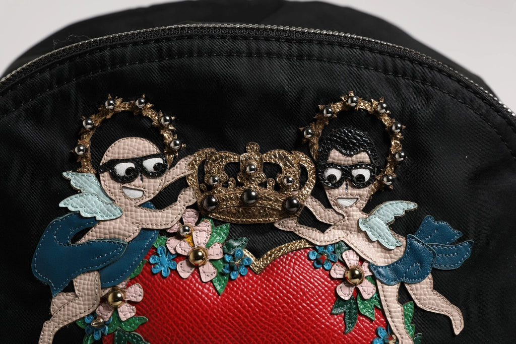 Dolce & Gabbana Black Nylon #DGFAMILY Embellished Backpack VULCANO Bag by Dolce & Gabbana