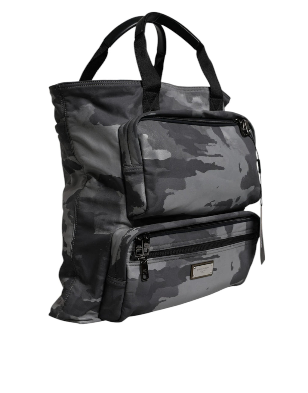 Dolce & Gabbana Black Camouflage Shoulder Strap Logo Plaque Bag by Dolce & Gabbana
