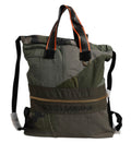 Dolce & Gabbana Military Green Patchwork Rucksack Backpack Bag by Dolce & Gabbana
