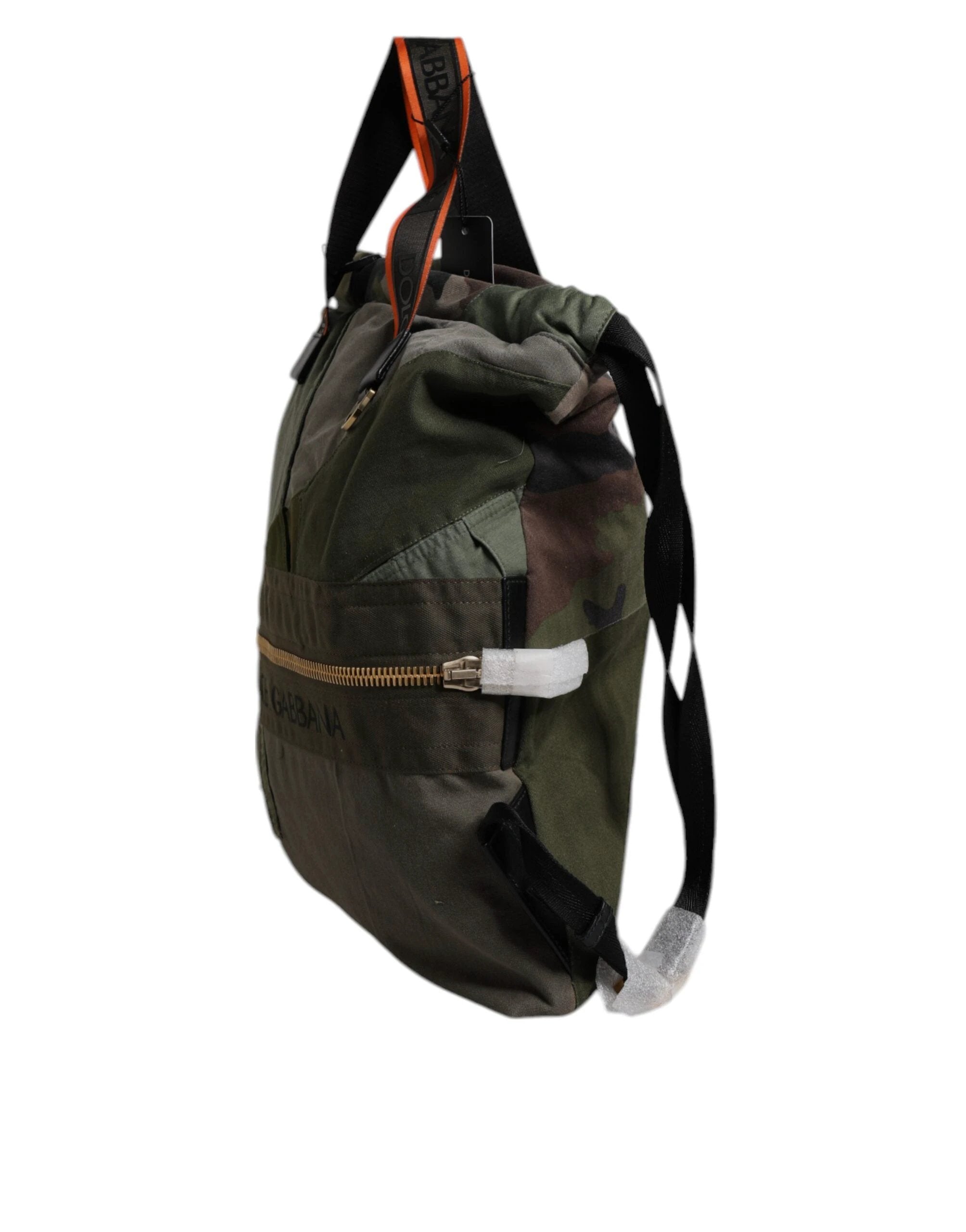 Dolce & Gabbana Military Green Patchwork Rucksack Backpack Bag by Dolce & Gabbana