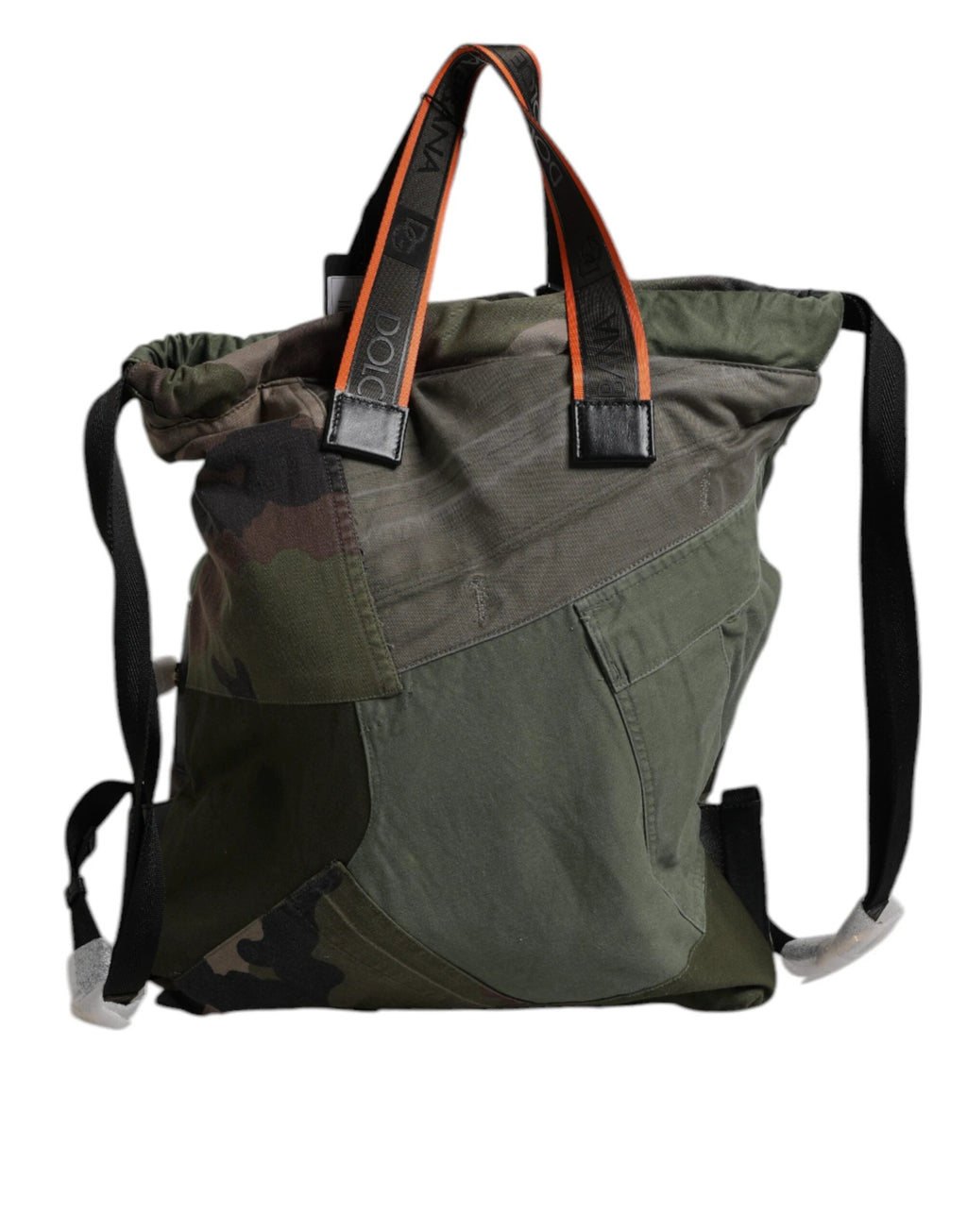 Dolce & Gabbana Military Green Patchwork Rucksack Backpack Bag by Dolce & Gabbana