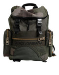 Dolce & Gabbana Military Green Patchwork Travel Backpack Bag by Dolce & Gabbana