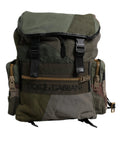 Dolce & Gabbana Military Green Patchwork Travel Backpack Bag by Dolce & Gabbana