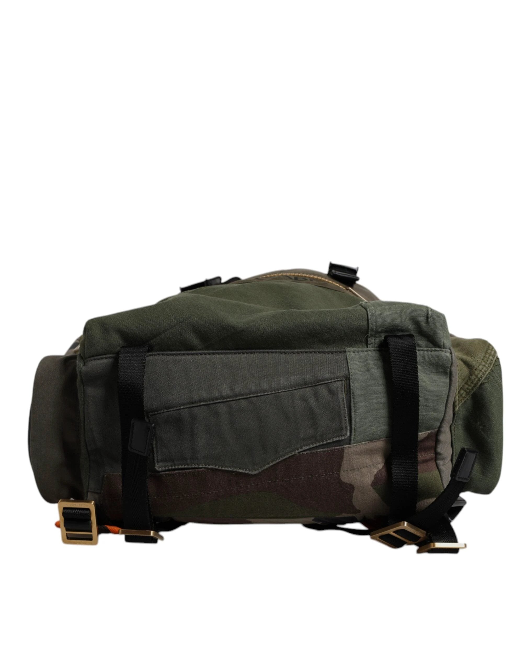 Dolce & Gabbana Military Green Patchwork Travel Backpack Bag by Dolce & Gabbana