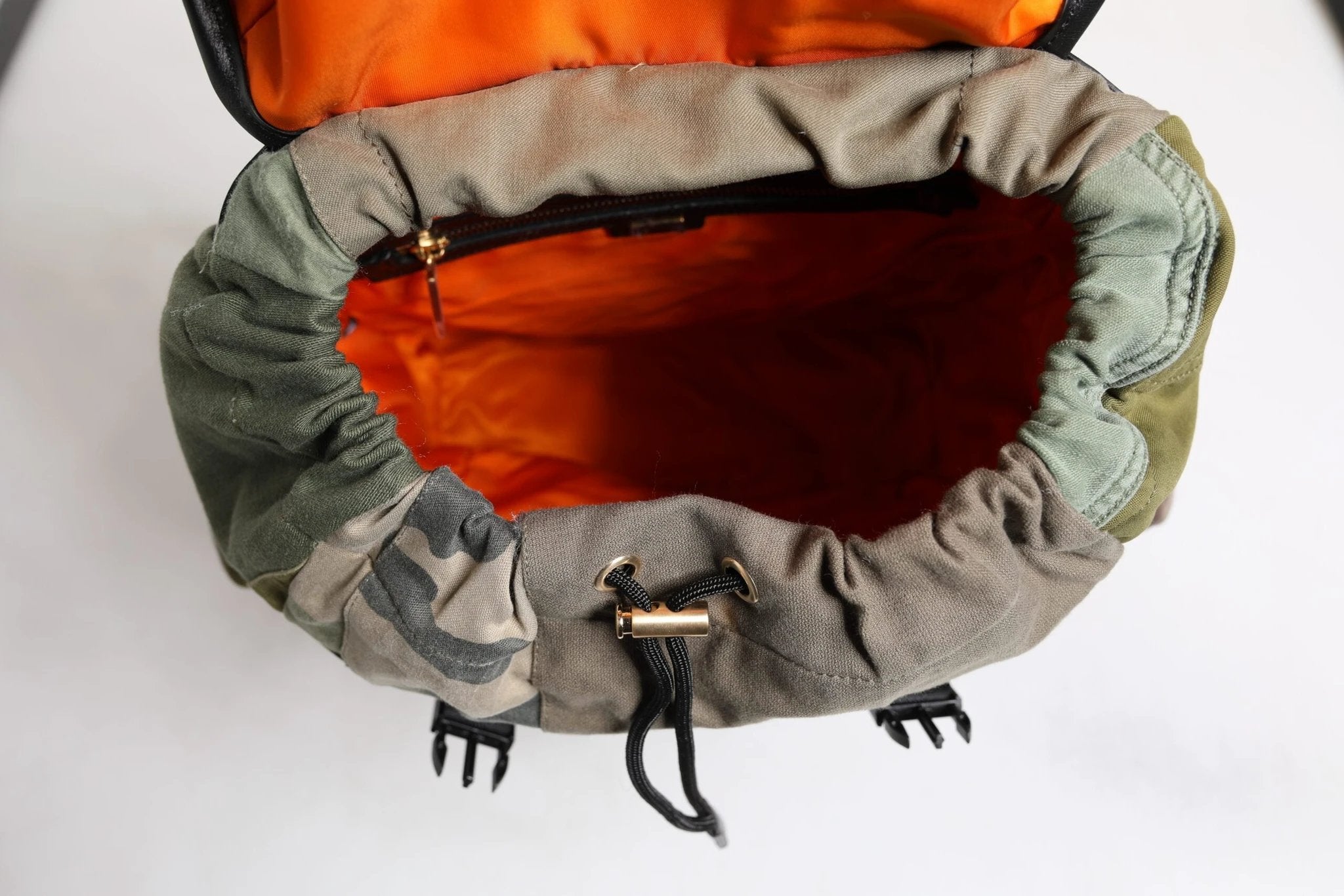 Dolce & Gabbana Military Green Patchwork Travel Backpack Bag by Dolce & Gabbana